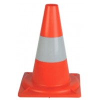 cono spartitraffico in resina compra cono stradale 54 cm con due fasce bianche serigrafate 7